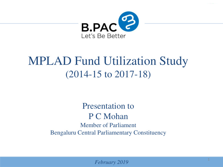 mplad fund utilization study