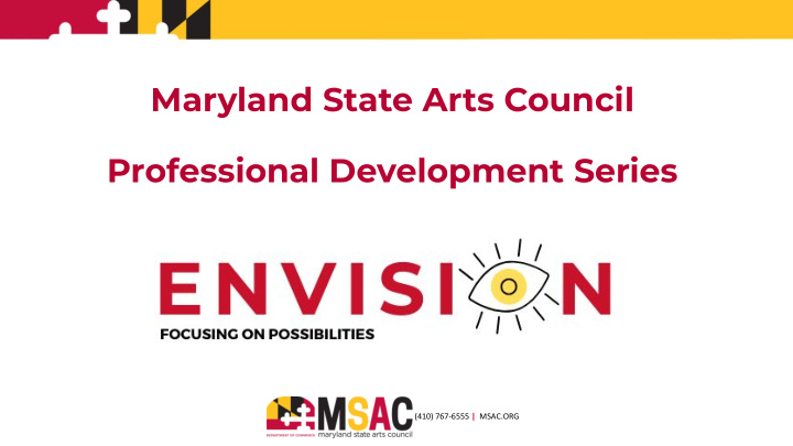 maryland state arts council professional development