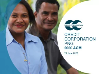 CORPORATION  PNG  2020 AGM  25 June 2020  HEADING  DISCLAIMER This presentation has been prepared