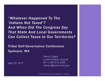 Whatever Happened To The  Indians Not Taxed?  And When Did The Congress Say  That State