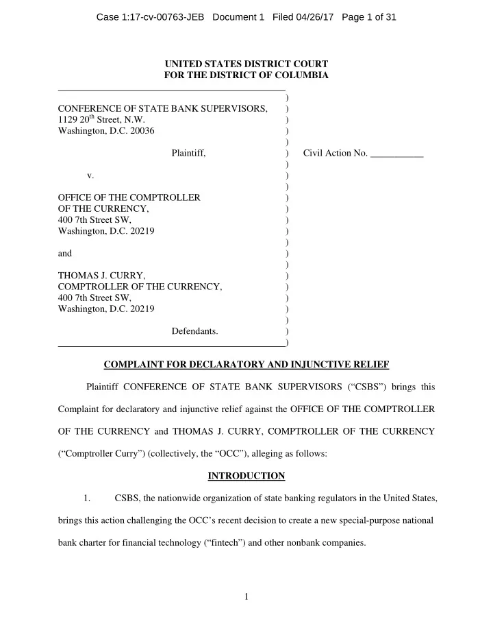 united states district court for the district of columbia