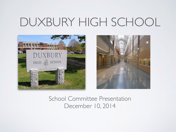 duxbury high school
