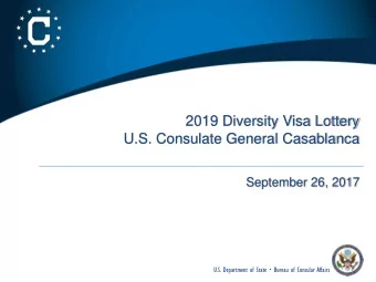 September 26, 2017 U.S. Department of State  Bureau of Consular Affairs  1  Important Dates  THE