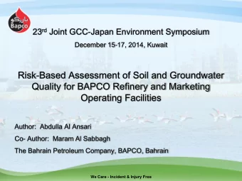 Operating Facilities  Author:  Abdulla Al Ansari  Co- Author:  Maram Al Sabbagh  The Bahrain