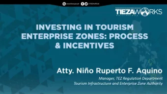 Tourism Infrastructure and Enterprise Zone Authority  Tourism Enterprise Zone (TEZ)  Fiscal and