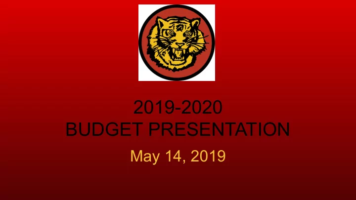 2019 2020 budget presentation