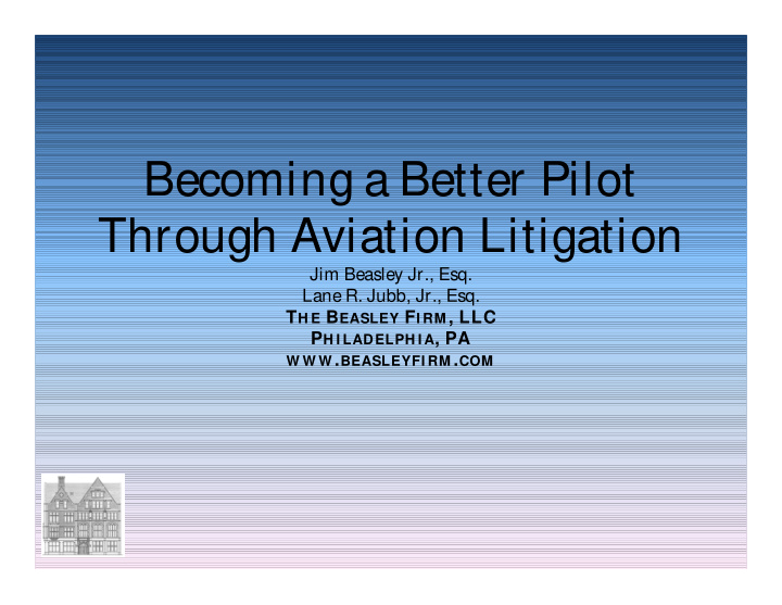 becoming a better pilot through aviation litigation