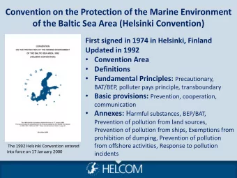 Convention on the Protection of the Marine Environment  of the Baltic Sea Area (Helsinki