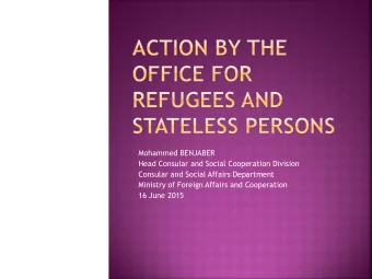 Ministry of Foreign Affairs and Cooperation  16 June 2015  Decree No. 2-57-1256 of 2 safar 1377