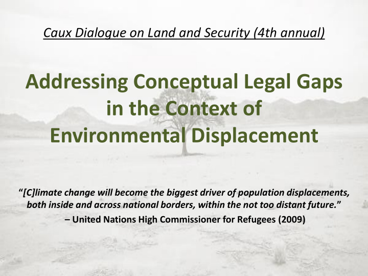 addressing conceptual legal gaps in the context of