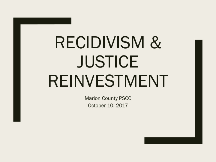justice reinvestment