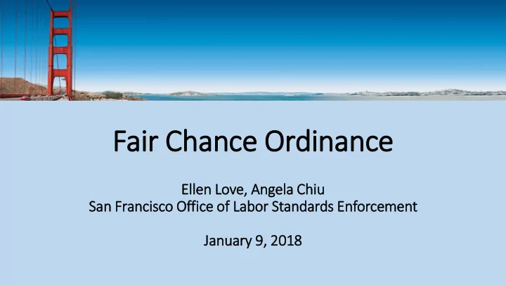 fair chance ordinance