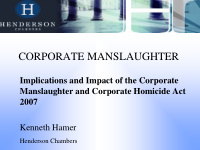corporate manslaughter