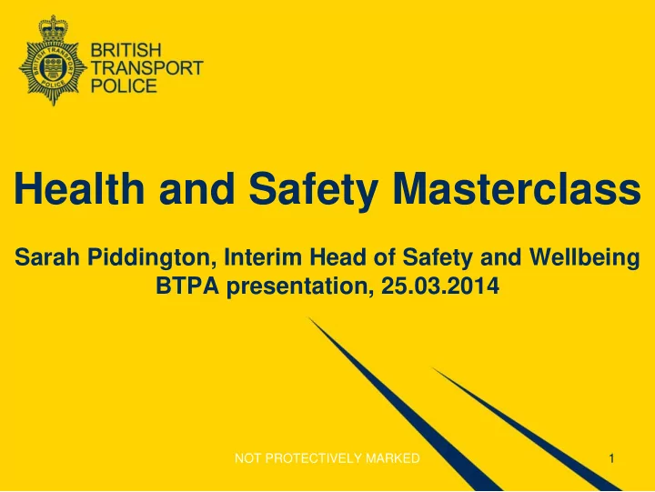 health and safety masterclass