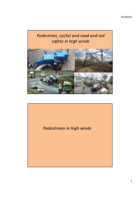 pedestrian cyclist and road and rail safety in high winds