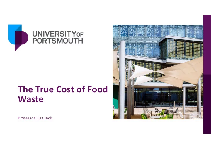 the true cost of food waste