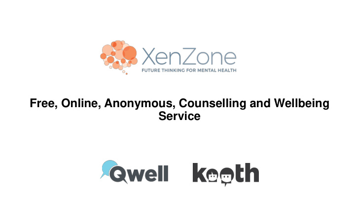 free online anonymous counselling and wellbeing