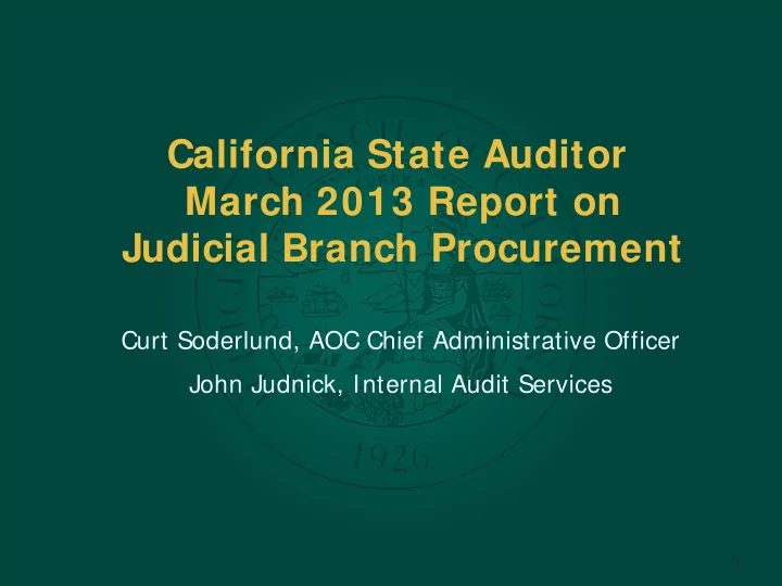 california state auditor march 2013 report on judicial