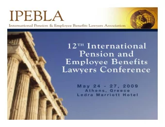 Towards a Single Market for  Occupational Pensions Without  Tax Obstacles  May 25| 9:00 AM