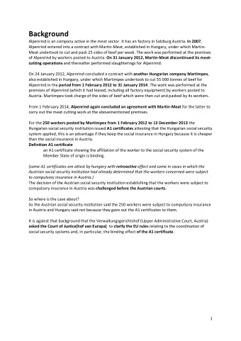 Background Alpenrind is an company active in the meat sector. It has an factory in Salzburg