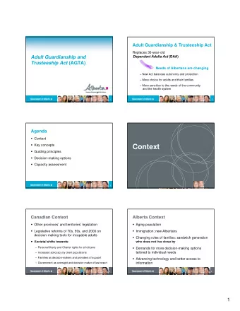 Context  Guiding principles  Decision-making options  Capacity assessment  3  4  Canadian
