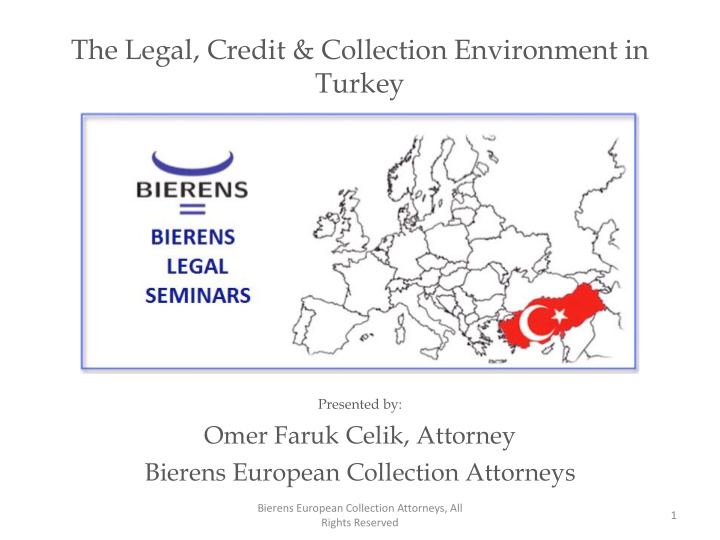 the legal credit collection environment in turkey