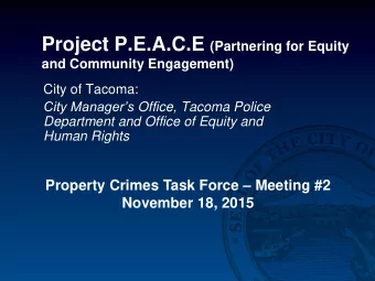 Catalysts  1. National Events: Baltimore &amp; Ferguson  2. Urged by Local Leaders and Pastors  3.