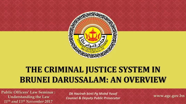 brunei darussalam an overview