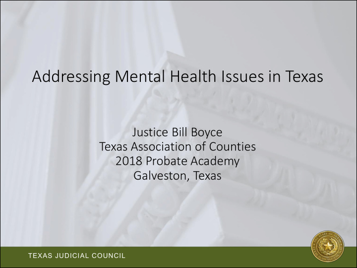 addressing mental health issues in texas