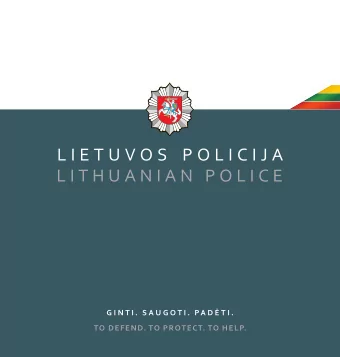 L I E T U V O S  P O L I C I J A  L I T H U A N I A N  P O L I C E  G I N T I .  S A U G O T I .