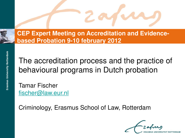 behavioural programs in dutch probation