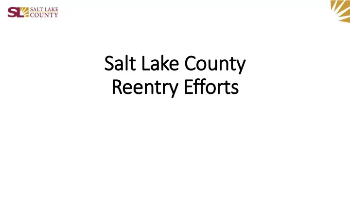 reentry efforts overview