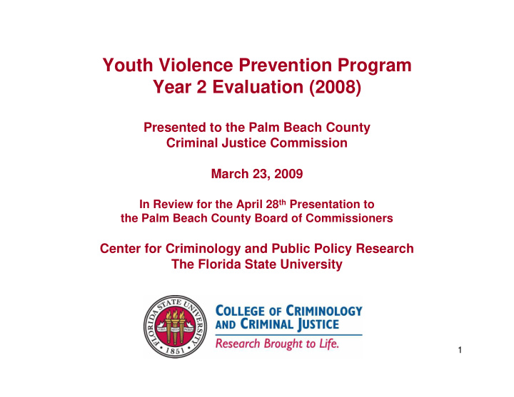 youth violence prevention program year 2 evaluation 2008