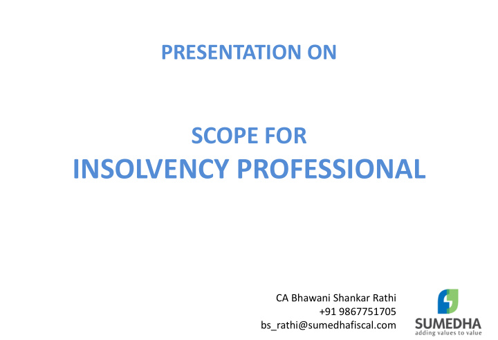 insolvency professional