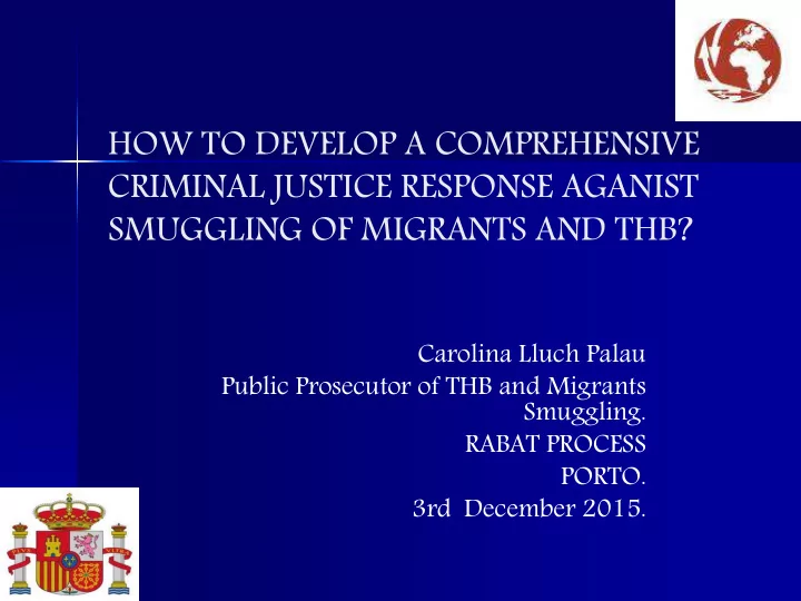 smuggling of migrants and thb