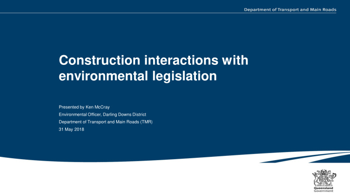 construction interactions with environmental legislation