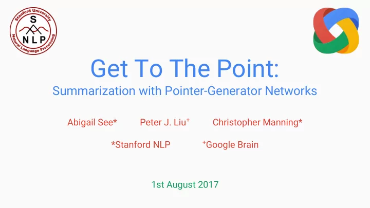 get to the point
