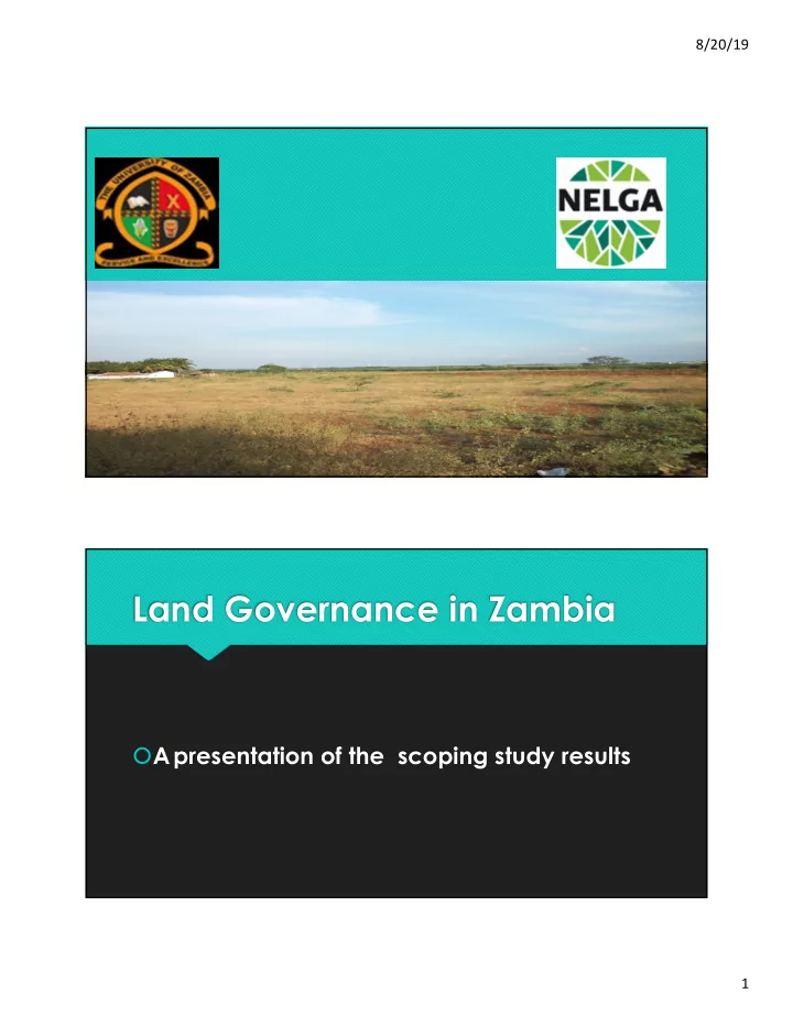 land governance in zambia