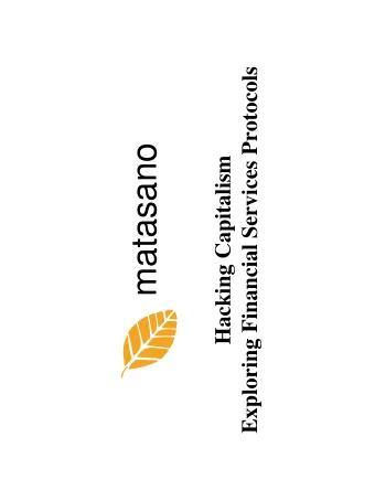 matasano  Hacking Capitalism  Agenda   What are we talking about?   Elemental Pieces   Key