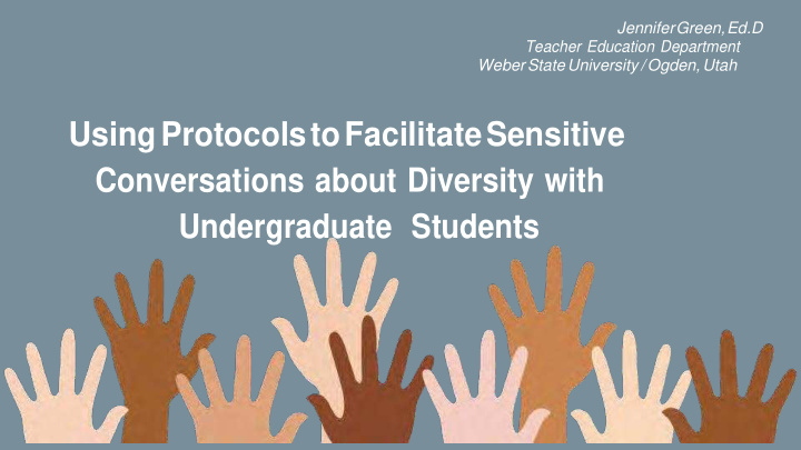 conversations about diversity with undergraduate students