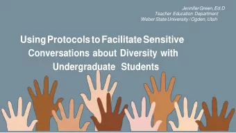Conversations about Diversity with Undergraduate  Students Context for this Study  Historically,