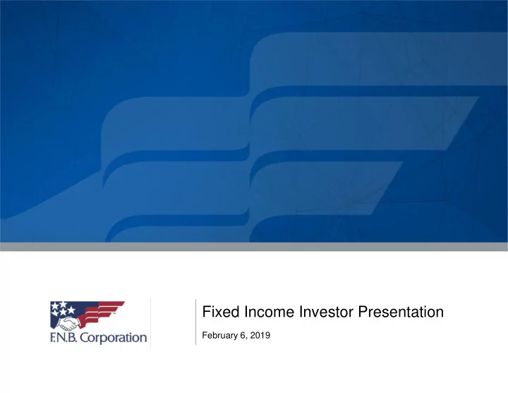 fixed income investor presentation