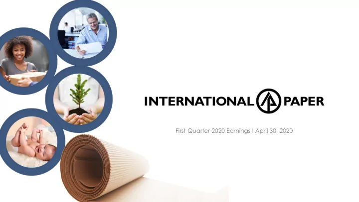 first quarter 2020 earnings i april 30 2020