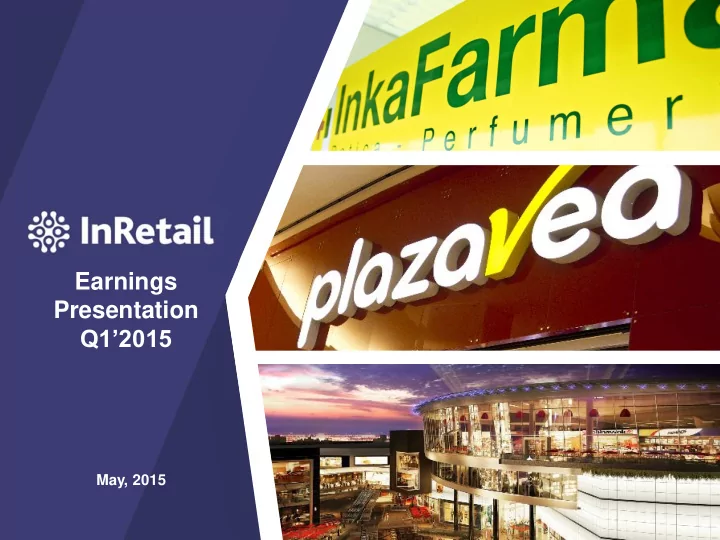earnings presentation q1 2015