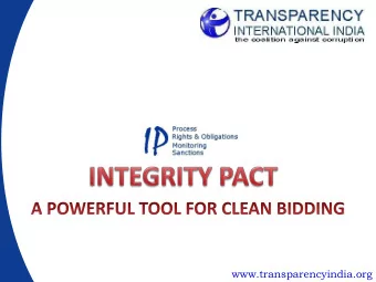 www.transparencyindia.org  Transparency International India    Transparency International-India