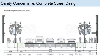 Safety Concerns re: Complete Street Design Van Ramps Encroaching on Cycle Tracks  Van Parked