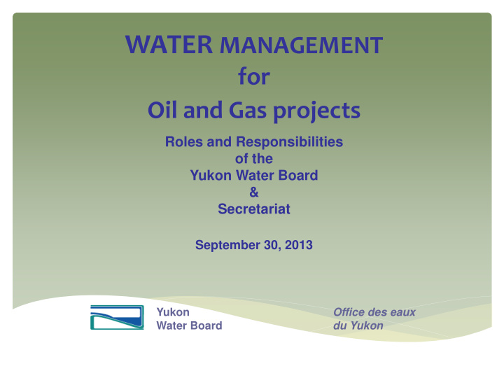oil and gas projects