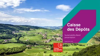 des Dpts  Sustainability Bond  presentation  September 2020  Table of contents  01  03  A