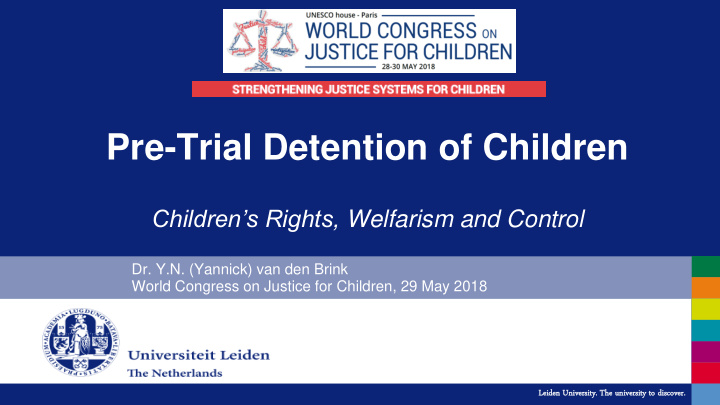 pre trial detention of children