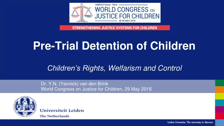 pre trial detention of children
